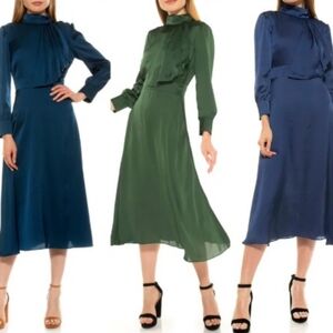 Alexia Admor Emerald Long Sleeve Dress Women's 12